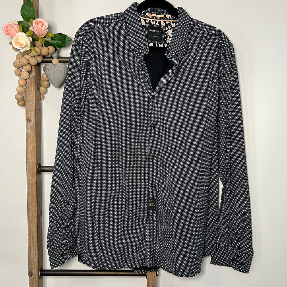 Denim and Flower Ricky Singh Long Sleeve Button Up Mens Shirt‎ Size XL